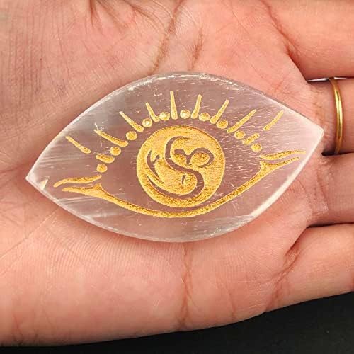 Selenite Eye Healing Plate Clear White 33x60x5 mm