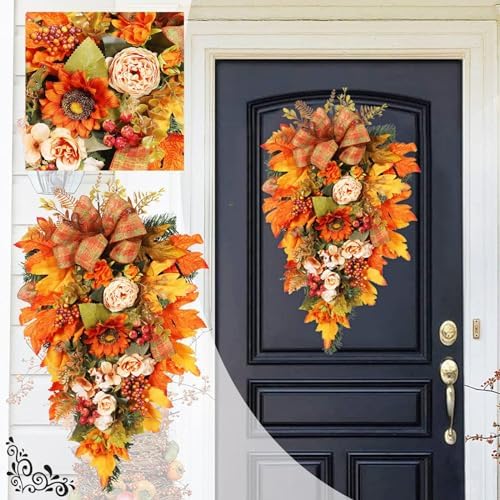 Premium Fall Wreath for Front Door and Windows