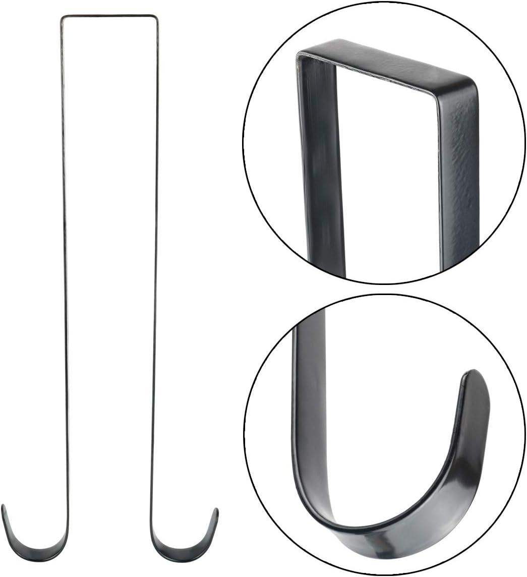Double Wreath Hanger 15 Inch Black Premium Metal Double Sided