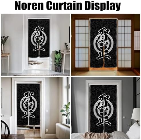 Traditional Japanese Noren Doorway Curtain 34x60 Inches