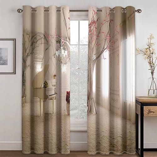 Homxi Blackout Curtains 2 Panels Set for Bedroom Living Room Kitchen
