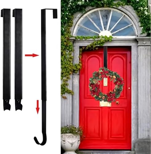 Adjustable Wreath Hanger for Front Door 2 Pack