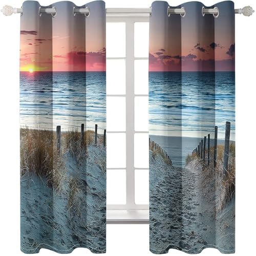 Homxi Kitchen Curtains Set of 2 with Grommet Design