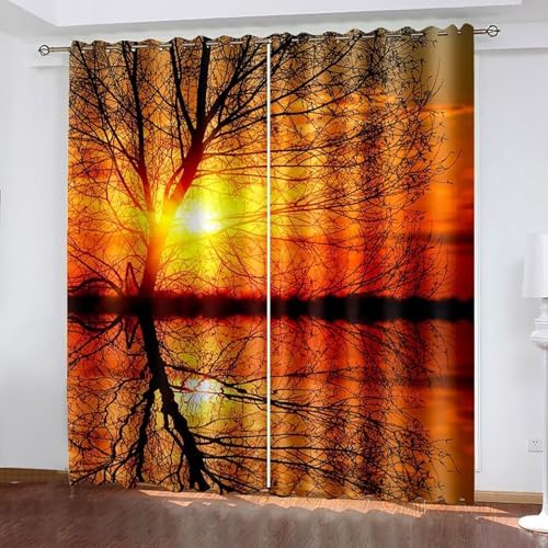 Homxi 2 Pack Blackout Curtains with Grommet