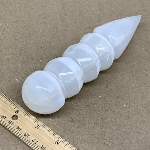 Large Selenite Crystal Spiral Wand Point 092 lbs