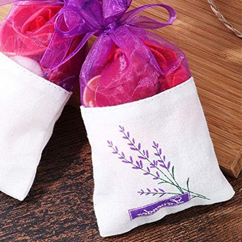 LapangZi Lavender Sachets 12 Purple Drawstring Bags