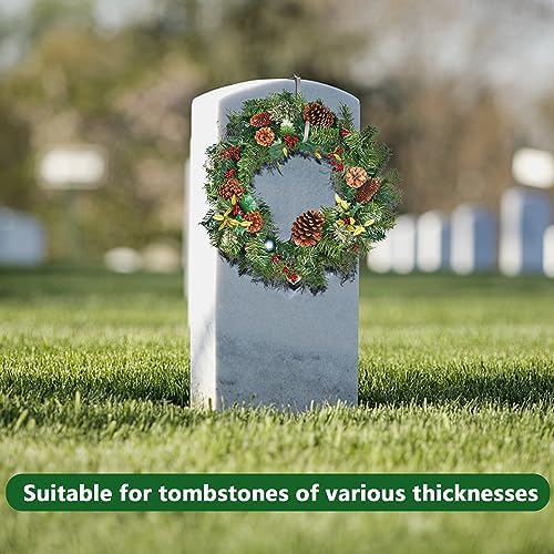 Christmas Headstone Wreath Hanger - Adjustable 6-11 Inch