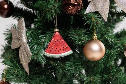 2pcs Glass Watermelon Christmas Ornaments for Tree