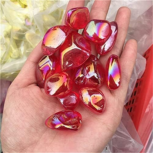 PEKMAR Natural Rainbow Quartz Tumbled Stones 200g White