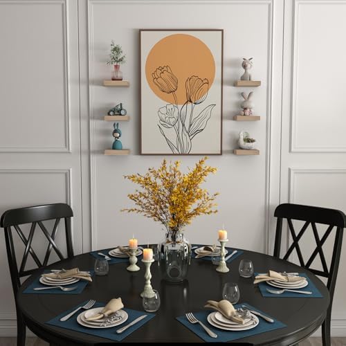 PopiShelves 3 Piece 6 Inch Wall Floating Shelves Set