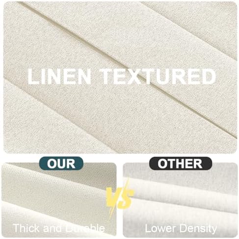 Turquoize Ivory White Blackout Accordion Door Curtain