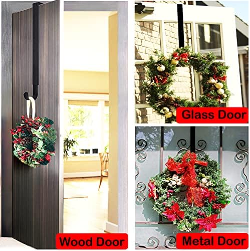 Adjustable Wreath Hanger Front Door Black 15-25 Inches