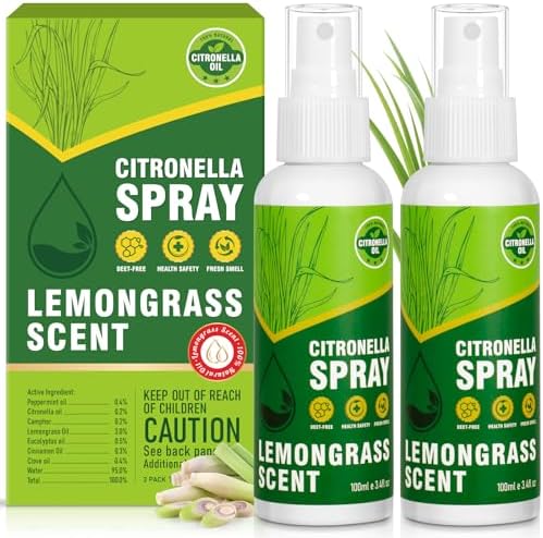 DERDUFT Citronella Spray 200ml DEET-Free Natural Scent