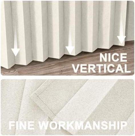 Turquoize Ivory White Blackout Accordion Door Curtain