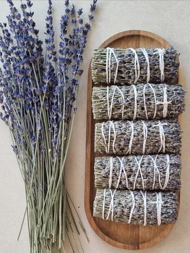Organic Lavender Smudge Sticks 10cm
