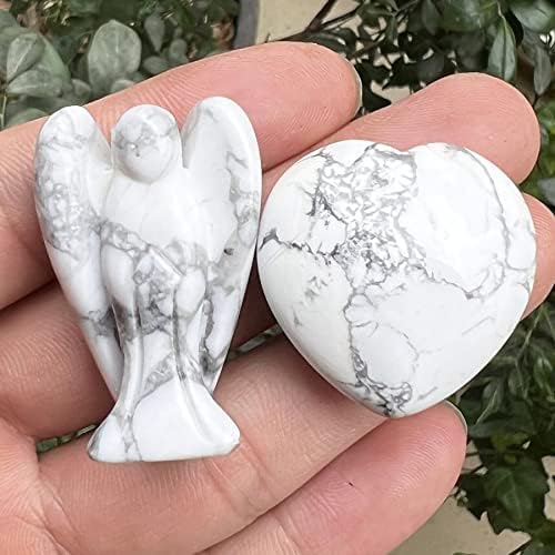 15 Inch Prayer Angel Heart Stone Set for Healing and Meditation