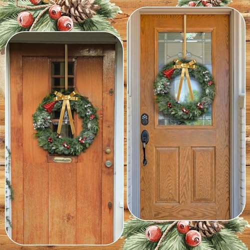 2 Pack Gold Metal Bow Wreath Hangers