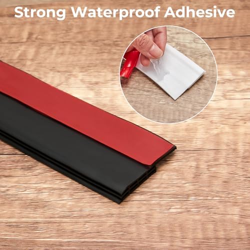 Ohuhu Door Draft Stopper 2 Pack 39 Inch Black silicone Seal