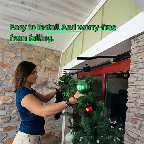 Adjustable Garland Hanger for Front Door - No Screws Needed