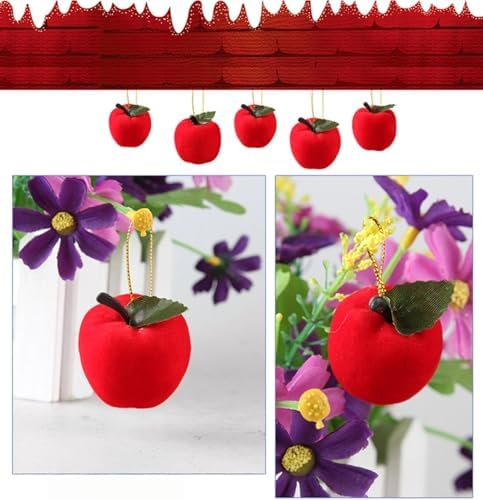 24pcs 3D Felt Apple School Party Decorations
