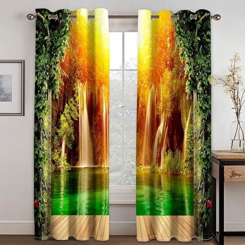 Homxi Blackout Curtains 2 Panels Set 2 x 60W x 90H In