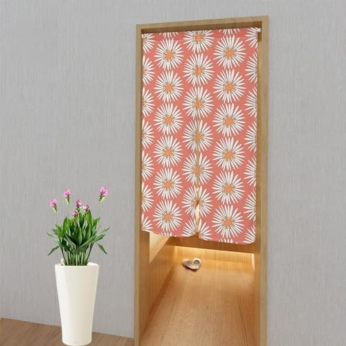 Japanese Noren Door Curtain 34x60 Pink Flower Petals