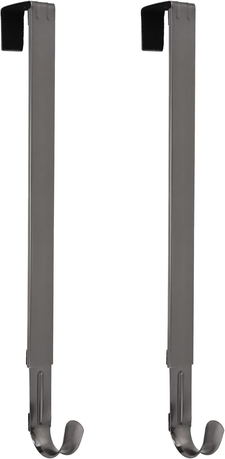 Haute Decor Adjustable Wreath Hanger 2 Pack - Brushed Nickel
