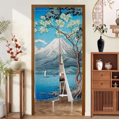 Mount Fuji Japanese Door Curtain Noren 335x709