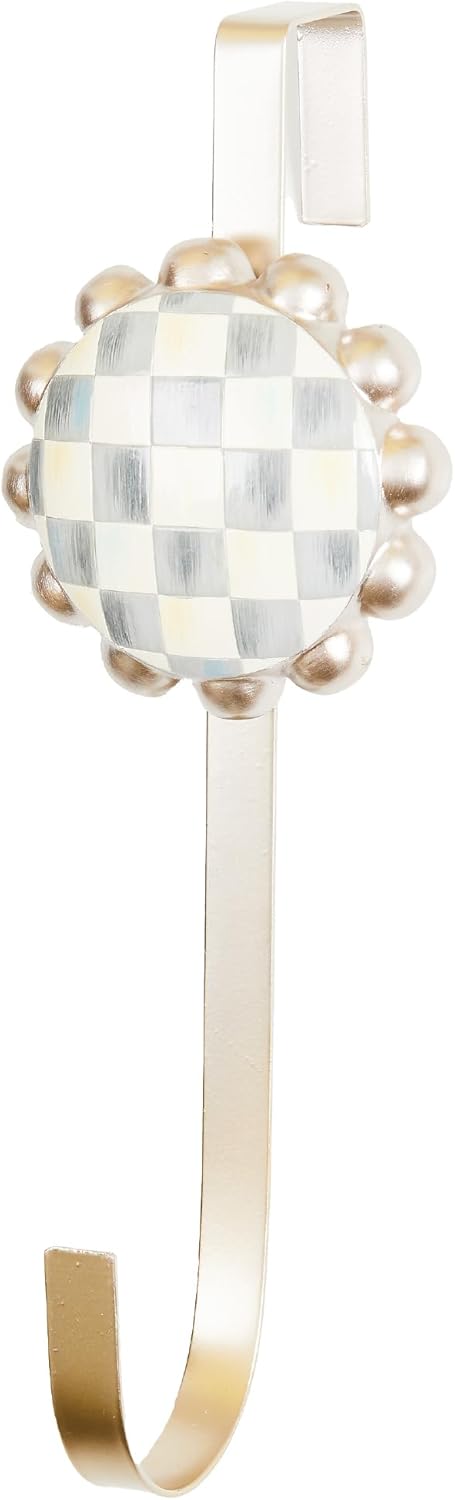 Mackenzie-Childs Wreath Hanger Gray White Check