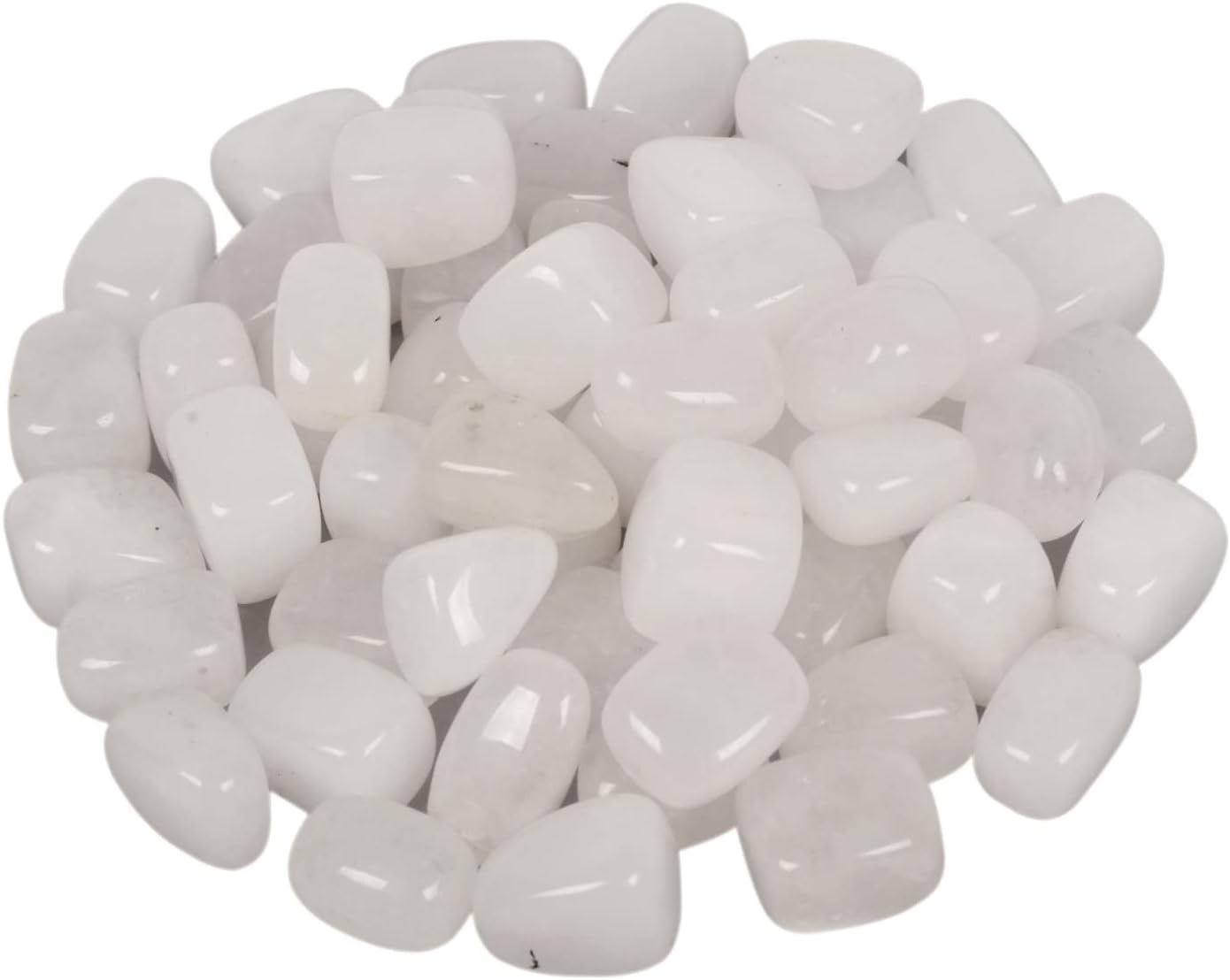 Justinstones 100 Grams White Quartz Tumbled Stones Collection