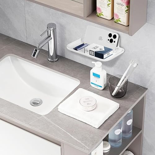 2Pcs No-Drill Foldable Floating Shelves for Wall