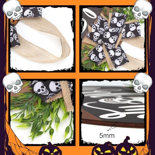 Wenmaqin Halloween Wreath Door Decor Sign