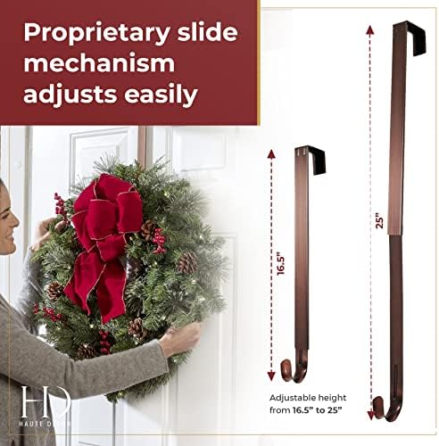 Haute Decor Adjustable Length Wreath Hanger - 20 Lb Capacity
