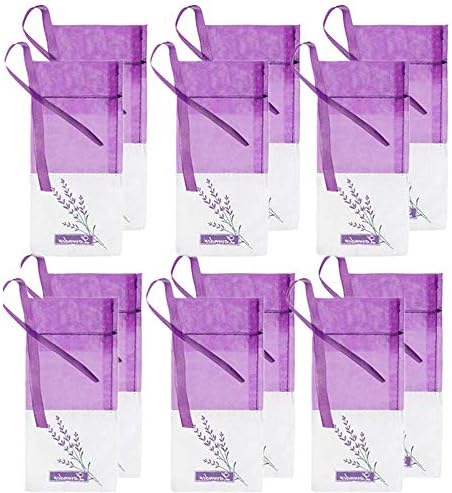 LapangZi Lavender Sachets 12 Purple Drawstring Bags