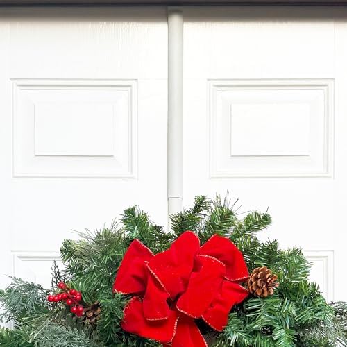 Haute Decor Adjustable Wreath Hanger - Matte White 30 lbs Capacity