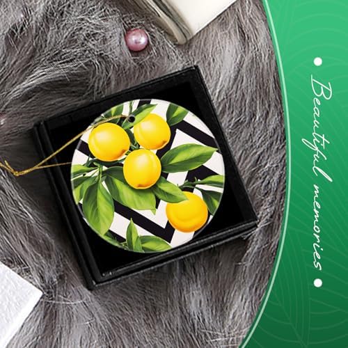 Lemon Yellow Limon Fruits Hanging Christmas Ornament