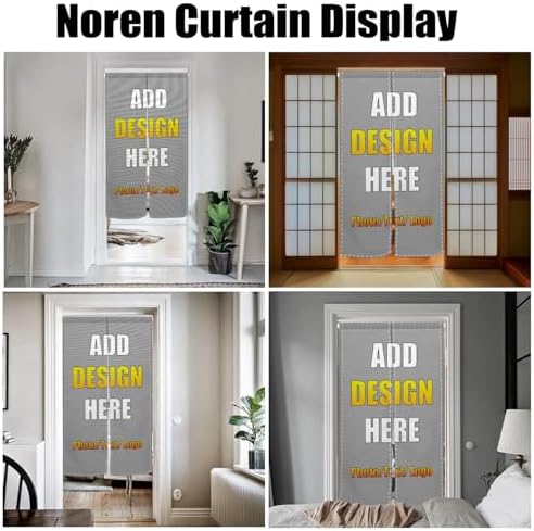 Customizable Double Sided Japanese Noren Curtain Panel