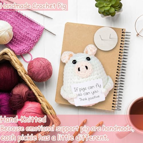 Handmade Crochet Mini Funny Emotional Support Pickle Ornament