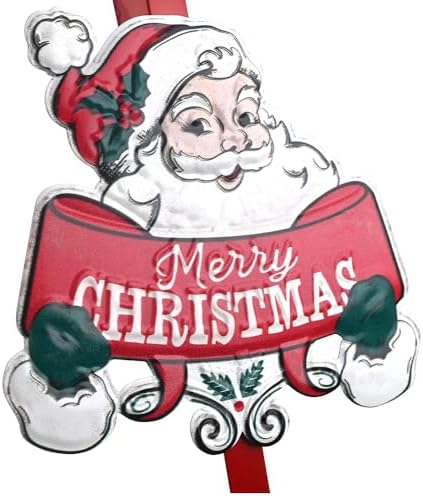All Chic Christmas Wreath Hanger for Front Door with Santa Hook