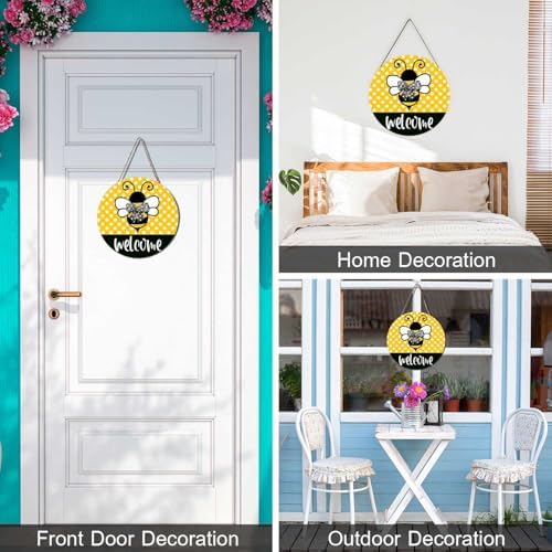 Ceutoiy Bee Wreath Hanger for Front Door Decor