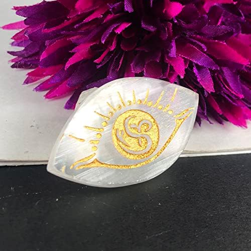 Selenite Eye Healing Plate Clear White 33x60x5 mm