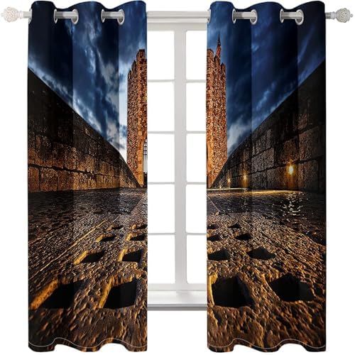 Homxi 2 Piece Blackout Curtains for Bedroom with Grommets