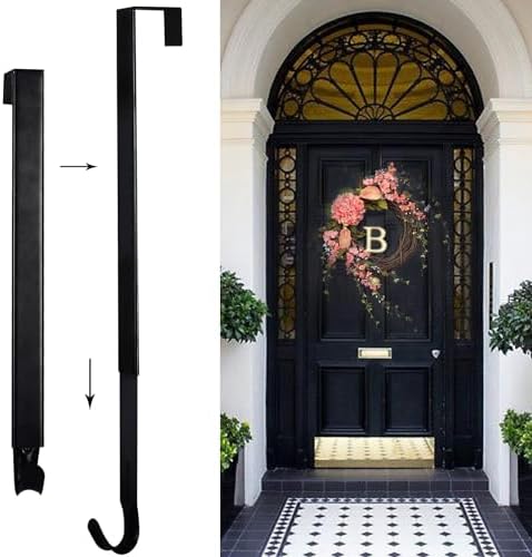 Shangtianfeng 2 Pack Adjustable Front Door Wreath Hangers