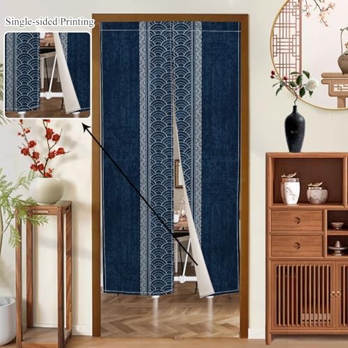 Noren Doorway Curtain Royal Blue Hanging Panel