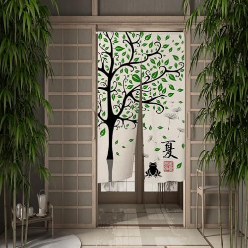Leowefowa Japanese Noren Door Curtain 335x709