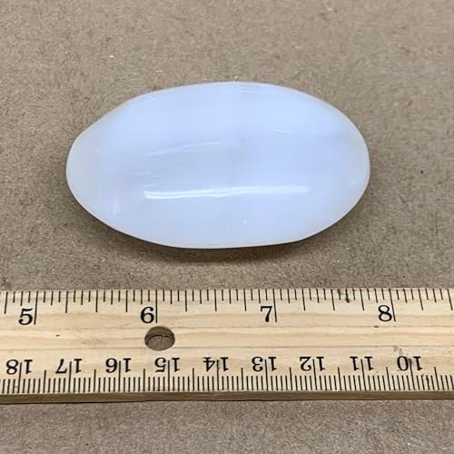 WatanGems 925g Natural Selenite Palm Stone Crystal Pillow Shape Collectible