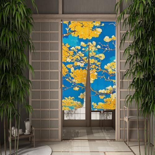 Leowefowa Japanese Noren Door Curtain Panel 34x60
