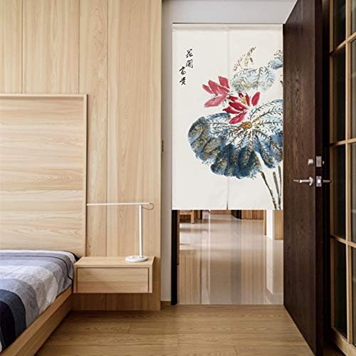 BAIHT HOME Noren Curtain Lotus Design Door Panel 33x59