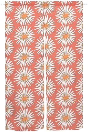 Japanese Noren Door Curtain 34x60 Pink Flower Petals