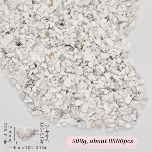 500g Howlite Crystal Chips for Jewelry and Decor
